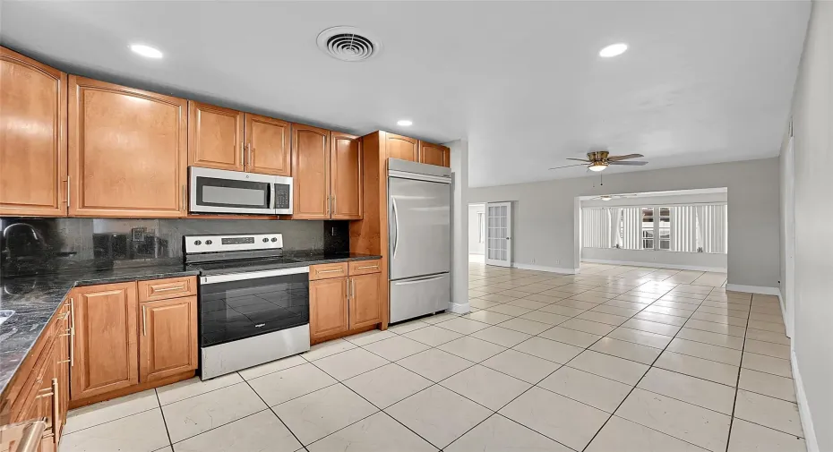 Deluxe Appliances, Open to Living Area, Everything to Love, Including Chef's Preparation Annex with More counters and Cabinets