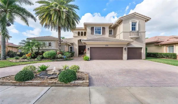 Front of Home 3 car garage & 5 car driveway