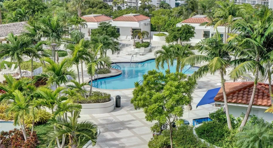 Pool view from the apartment.
