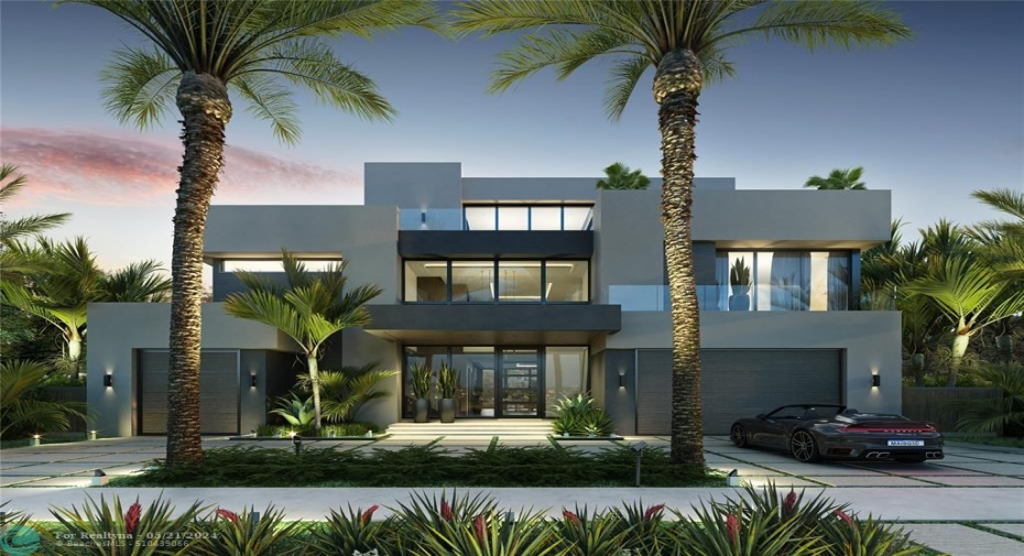 Rendering of the front entrance inside of the home.
