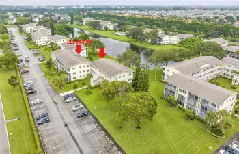 AMAZING Waterfront Views from this Corner Unit with Extra Windows on 3rd Floor (ELEVATOR). Waterfront Screened Balcony which also includes Oversized Outside Storage Closet & Unit is Being Sold Furnished. Century Village a 55+ Community Features a Secure Entrance, Courtesy Bus, Clubhouse, Theater, 2 Synagogues, 17 Outdoor & 1 Indoor Swimming Pools, 12 Tennis & Pickleball Courts, Bocce, Shuffleboard, Fishing, Cable, Internet & much more. Welcome Home!