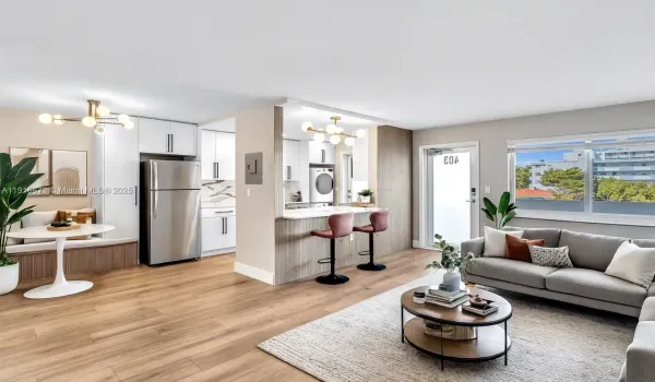 Virtually rendered to have furniture and decor.