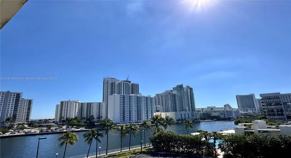 Enjoy Waterfront Lifestyle! Great view from your balcony to the Intracoastal Waterway. -    
Oceanview Park Condominium, Three Islands, Hallandale Beach, FL 33009. 1000 Parkview Drive, Unit #518.