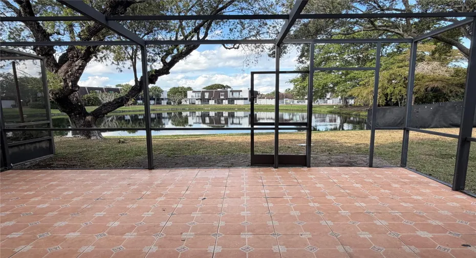 Backyard view - Screens removed for pressure cleaning, will be replaced.