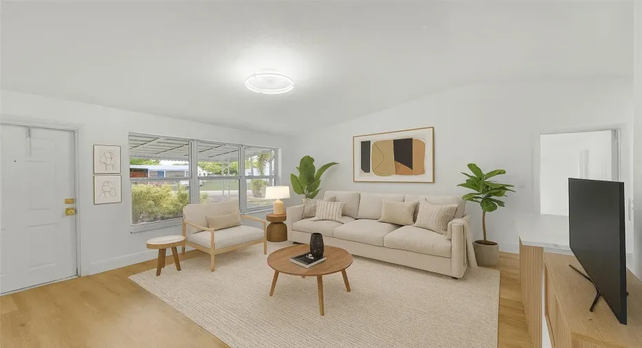 photo is virtually enhanced and staged