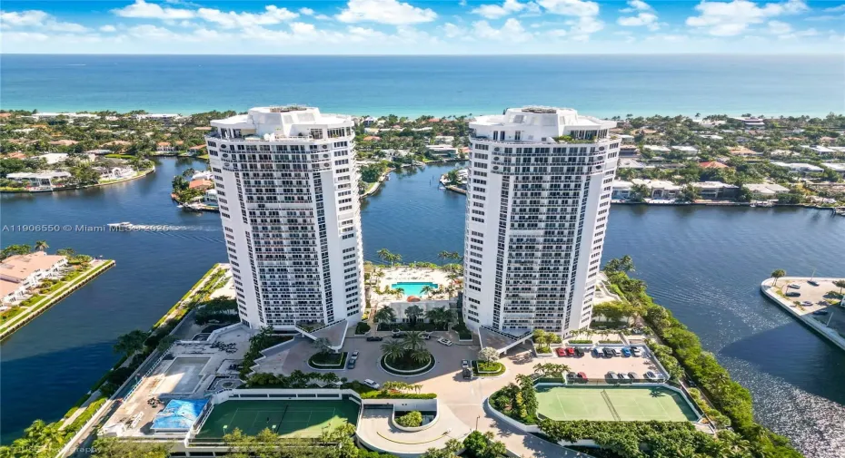 Views of the Intercoastal Waterway, Golden Beach Residences and the Atlantic Ocean!