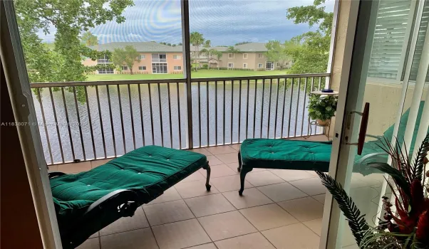 Screened Balcony with relaxing view of lake
