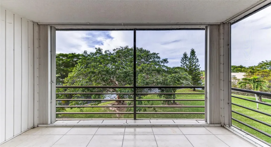 Great canal view from balcony.  And balcony has storm shutters.