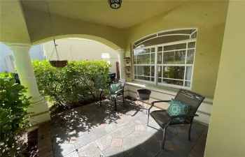 Porch on the left side entrance into the house