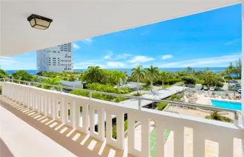 View from Large Balcony of Inlet & Ocean
