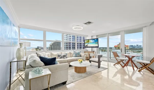 Living Area View of Ocean & City