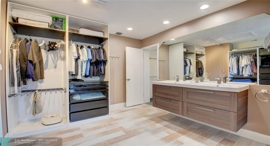 Master closet and Bath