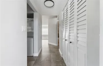 Looking in from front door.