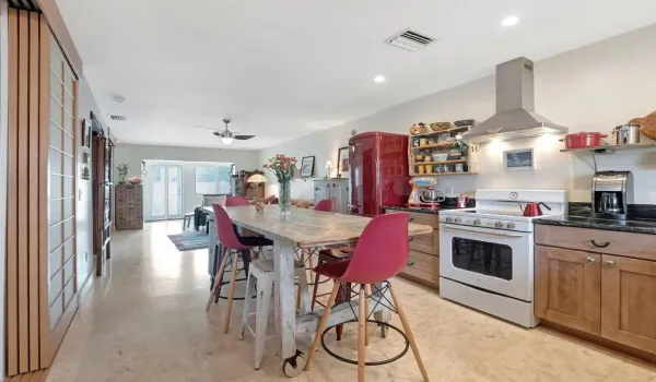 Kitchen facing North