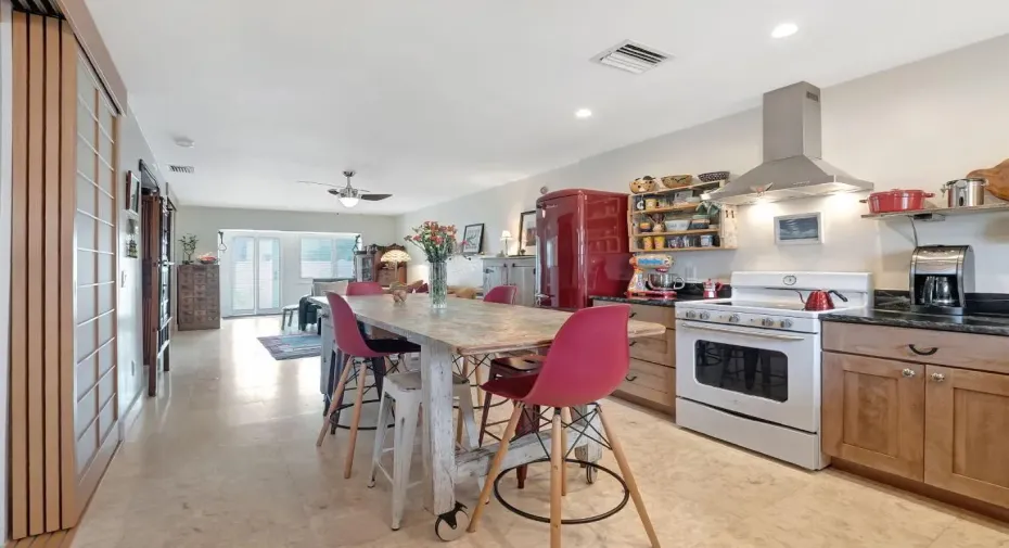 Kitchen facing North