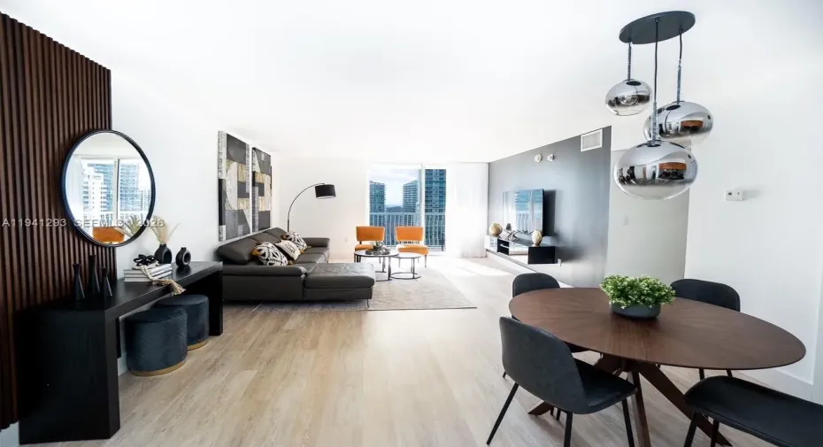 Dining and living room