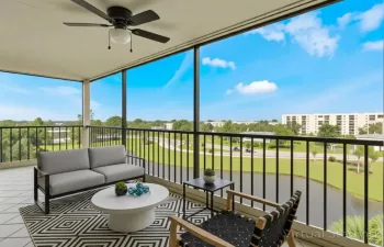 Screened Balcony Staged