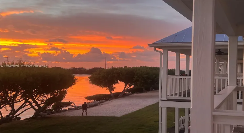Sunset view from main bedroom balcony