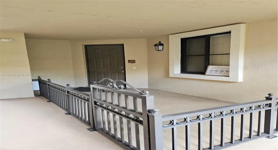 Front door and sitting area