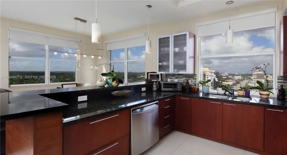 Panoramic north and west views