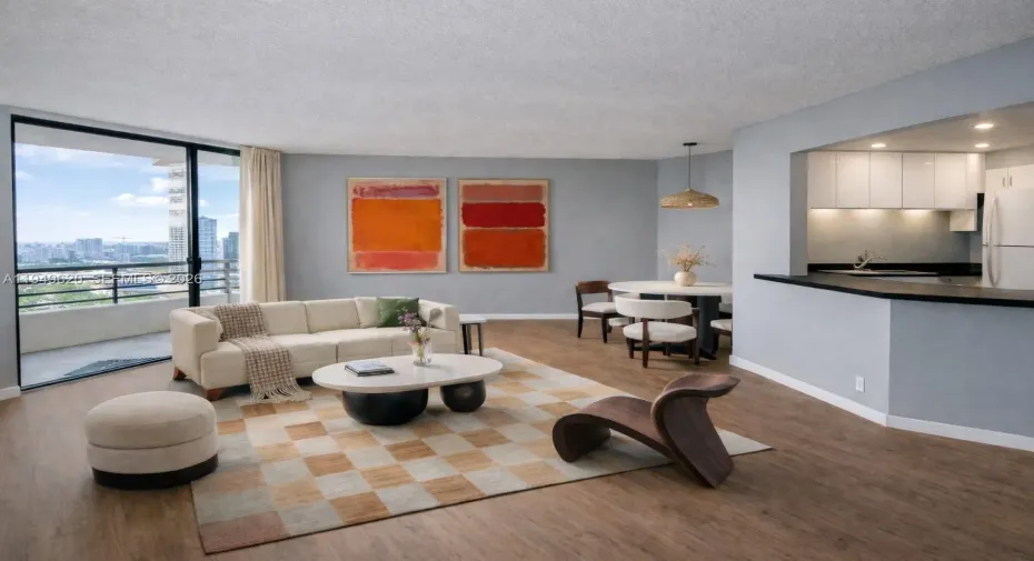 Recreating image using AI. Unit features original carpet and is decorator-ready