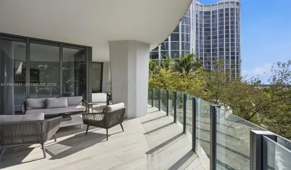 Elegant balcony seamlessly extenting the indoor living space