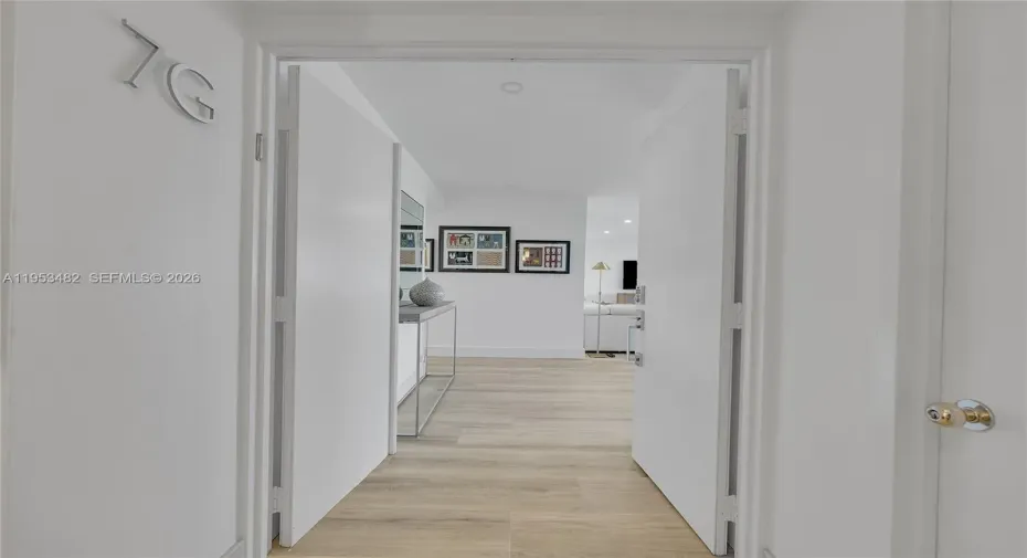 Semi-private foyer shared with one neighbor