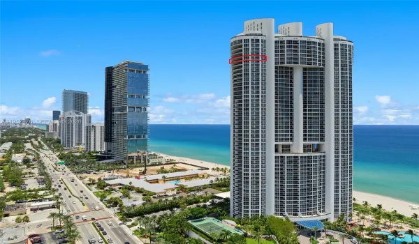 Prestigious oceanfront tower along iconic Collins Avenue in Sunny Isles Beach.