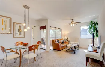 dining room and living room