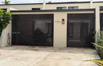Outside parking driveway for 2 cars Behind gates-covered parking for two cars