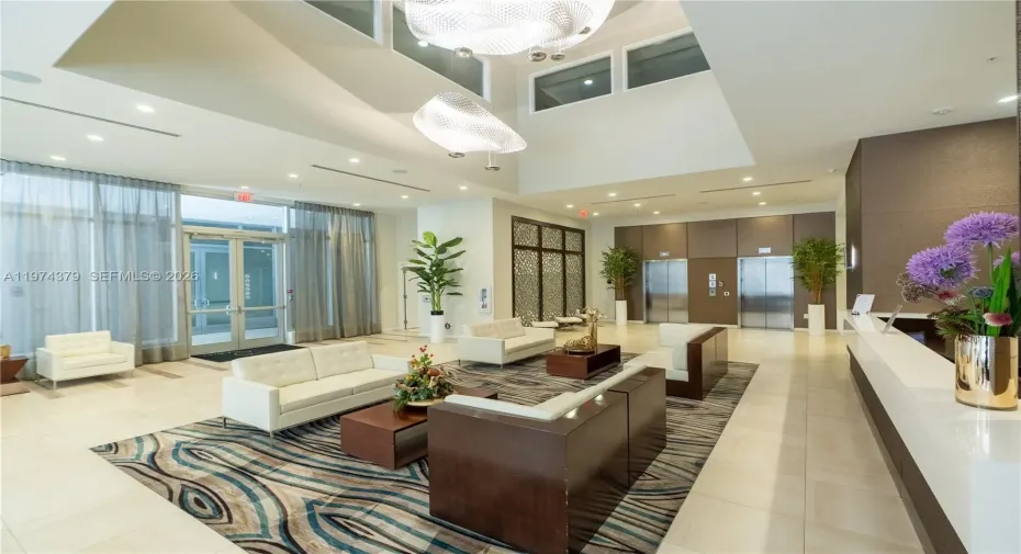 Beautiful entrance to the building