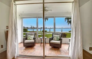 Screened balcony with beautiful water views

