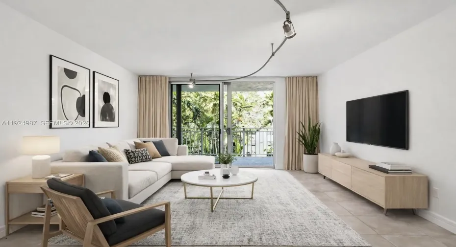 *Virtual Staged Living Room-Unit is Vacant