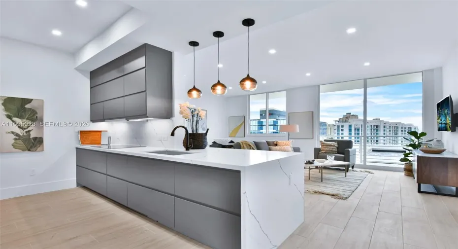 Open concept kitchen