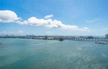 South View of the Port of Miami and the Southern tip of Miam i beach