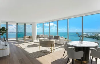 UNA Residences Brickell Living Room. Virtually Staged.