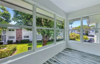 Located off the main bedroom. Great for a sitting room or office space.