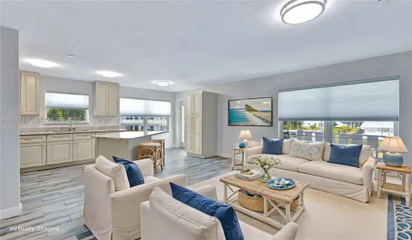 Virtually stagged living room