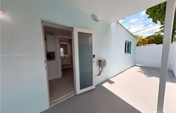 Front Door and Patio Area