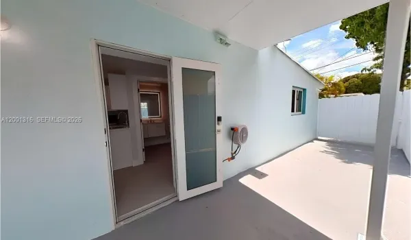 Front Door and Patio Area