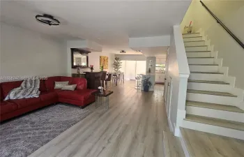 View from entrance. Open style concept