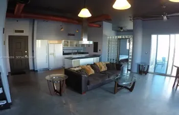 Living Room/ Kitchen with Semi Enclosed Master Bedroom