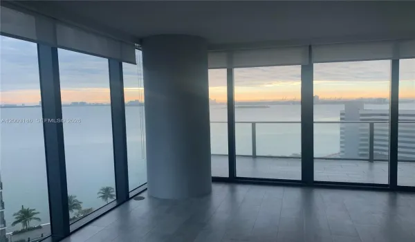 Beautiful views to the water from this unique corner unit.