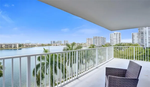 expansive corner wrap around balcony