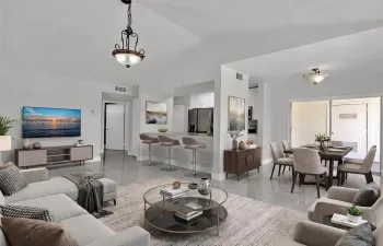 Rendering of furnished living room