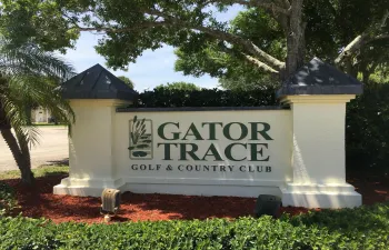 Gator Trace entrance sign