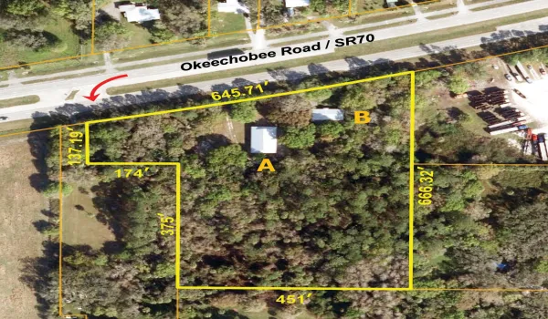 A: 3,344sf Shop / B: 3BR Home