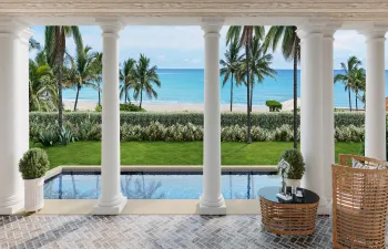 Covered Logia overlooking pool and Ocean