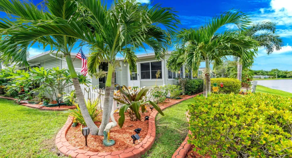 Cozy inviting home with a water view.