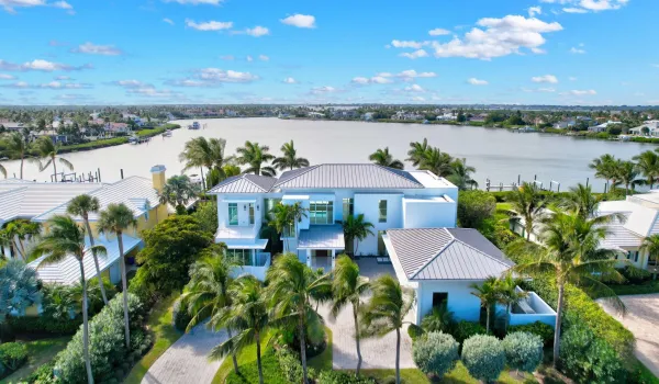 Stunning coastal contemporary waterfront estate, built in 2021, with deepwater dock